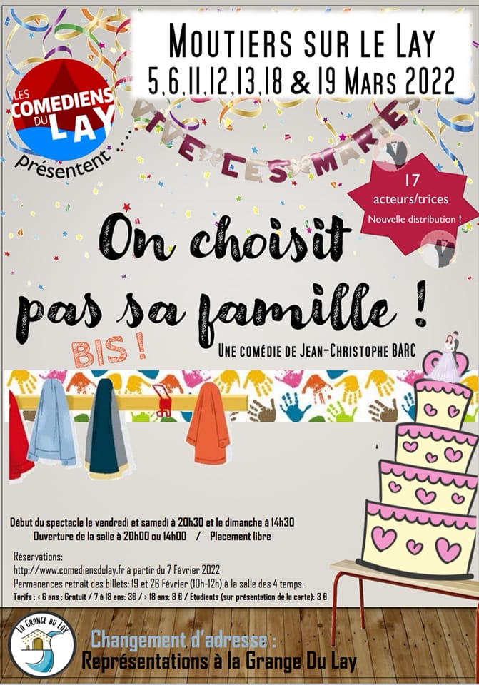 Affiche On choisit pas sa famille !